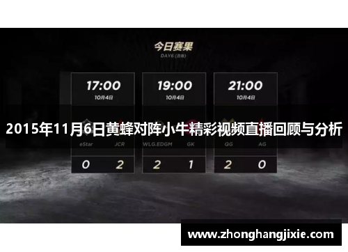 2015年11月6日黄蜂对阵小牛精彩视频直播回顾与分析